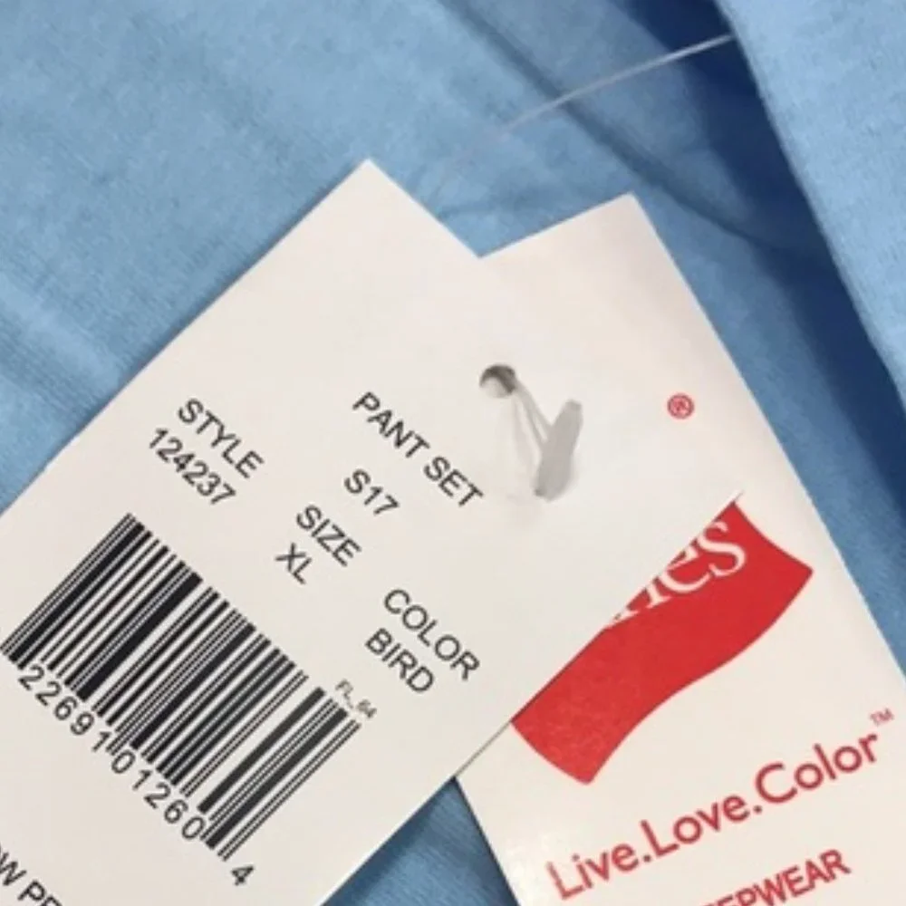 Hanes Long Sleeve Tee & Pant Sleep Set - Picture 6 of 6